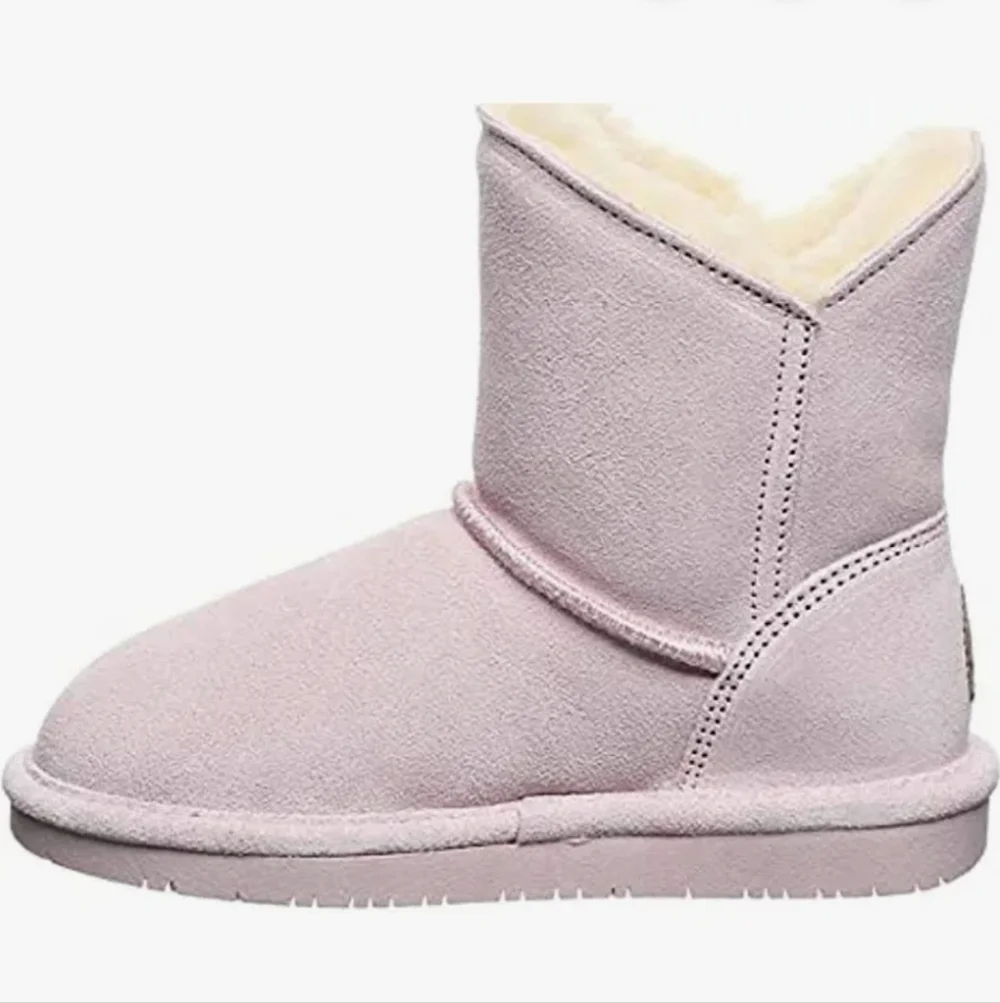 Bearpaw Girls' Rosaline Shearling Suede Boots - Pink